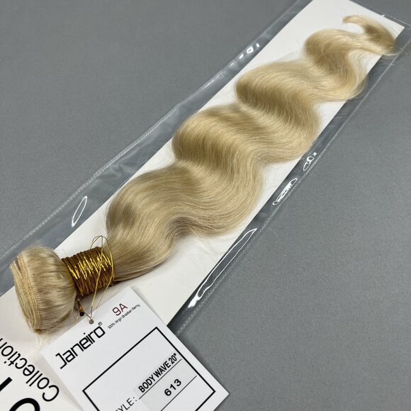 20” Body Wave #613 Platinum Blonde Unprocessed Brazilian Human Hair Extensions - Picture 4 of 5